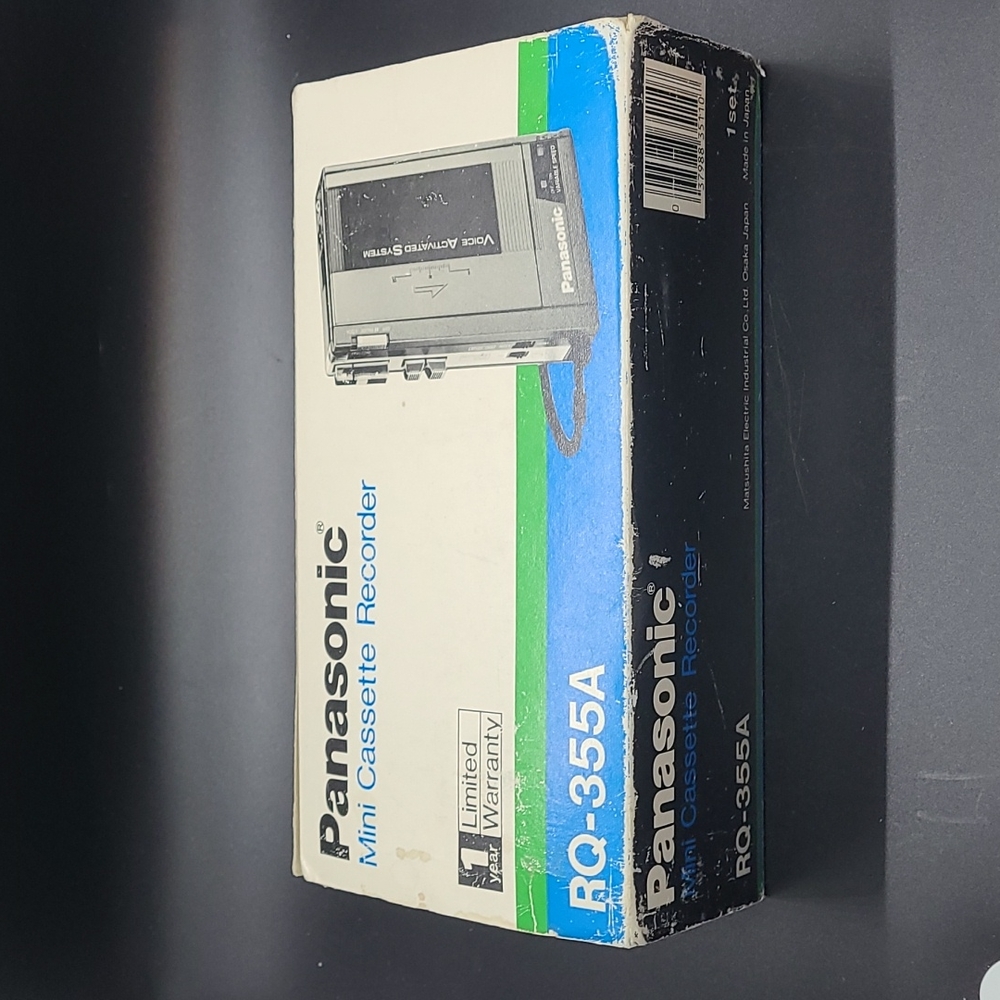 NIB Vintage Panasonic Mini Cassette Recorder RQ-355A